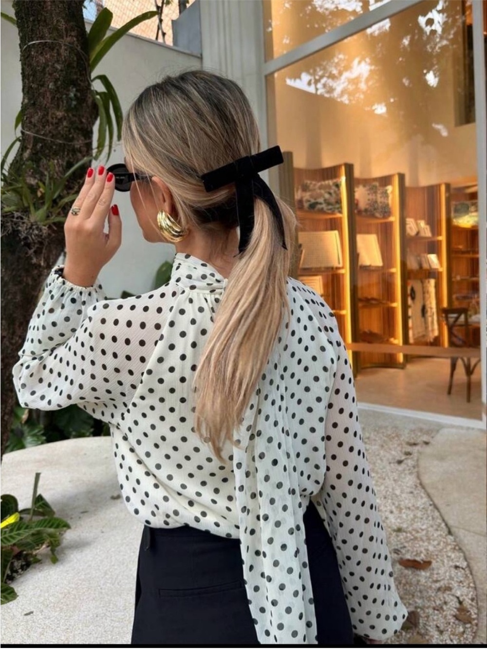 Zara Black Velvet Bow Hair Clip